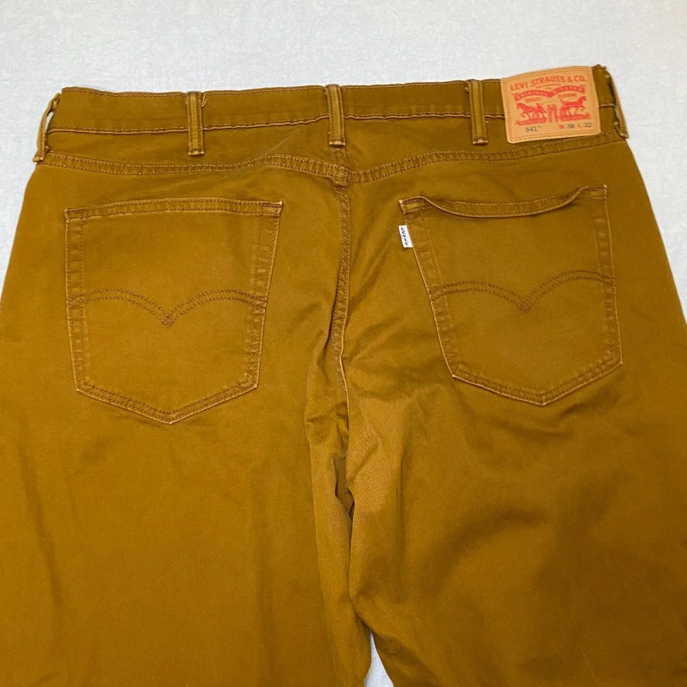 Levis 541 Athletic Fit Stretch Jeans Brown 38x32 Mens